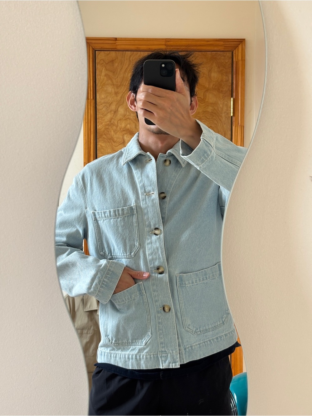 Nanushka Light Blue Denim Chore Jacket Size S - Picture 6 of 6